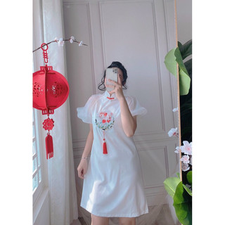 ĐẦM TẾT tay phồng mẫu mới 2024