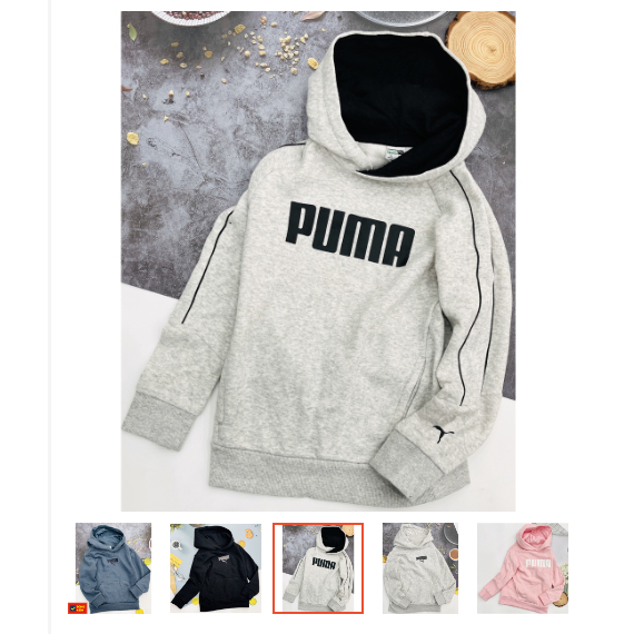 Áo nỉ chui đầu liền nón bé trai + bé gái Puma