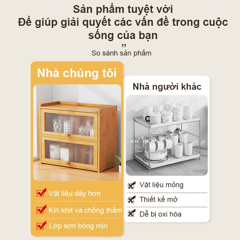 SUNNY BIERE Tủ Đa Năng Nắp Đậy Để Đồ Nhà Bếp Cao Cấp Kệ Thông Minh 1 2 3 Tầng | BigBuy360 - bigbuy360.vn