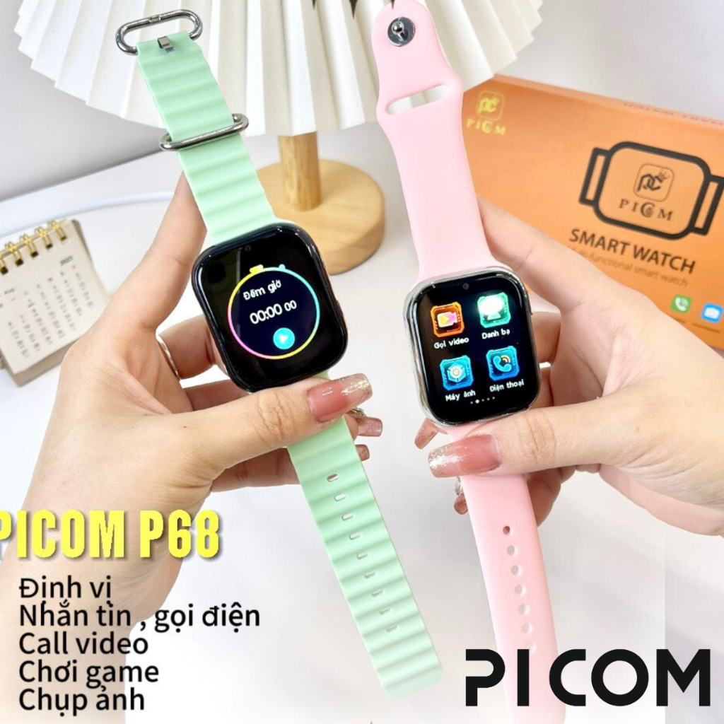 Đồng Hồ Thông Minh Định Vị Trẻ Em PICOM P68 Định Vị Cho Bé Nghe Gọi 2 Chiều Thiết Kế Bắt Mắt Dễ Dàng Thao Tác Sử Dụng