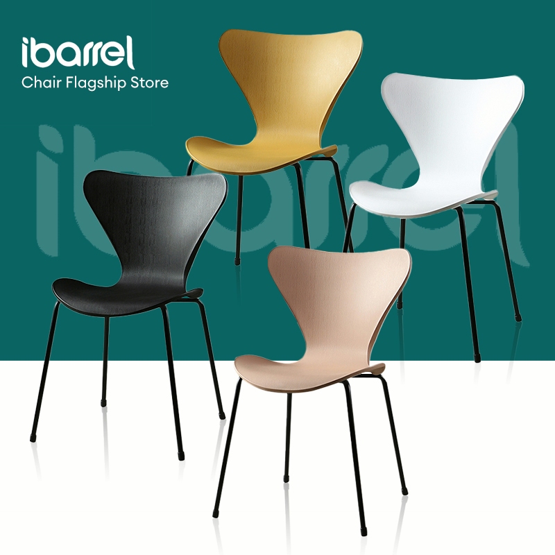 Ghế Nhựa Eames Thiên Nga, Cánh Én Chân Sắt Ngồi Cafe, Làm Việc, Nhà Hàng