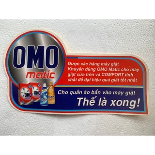 Tem dán máy giặt Omo