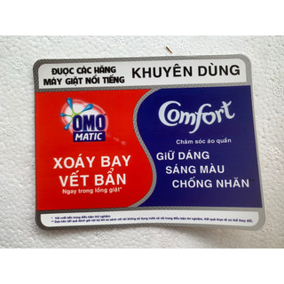 Tem dán máy giặt Omo