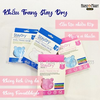 Khẩu trang y tế cho em bé StayDry Premium hộp 10 cái