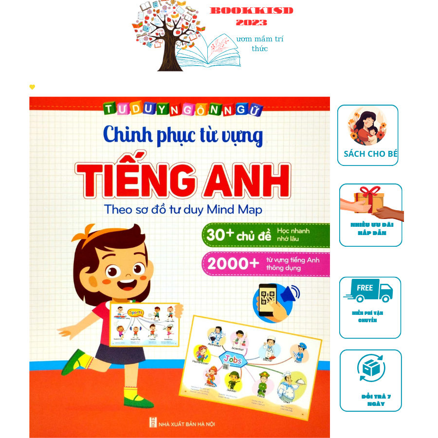 Sách Chinh Phục Từ Vựng Tiếng Anh - Theo Sơ Đồ Tư Duy Cho Bé Hải Anh Books