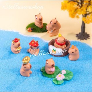 Mô hình bộ trưởng bộ ngoại giao capybara chuột lang nước dễ thương, decor bàn học