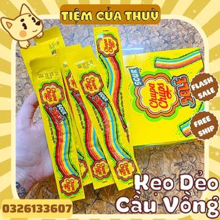 2 gói kẹo dẻo cầu vồng chuppachups, kẹo dẻo trái cây, kẹo cầu vồng chuppachups