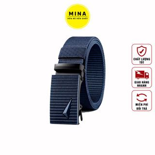 Thắt lưng dây nịt nam vải khóa tự động siêu bền th0043