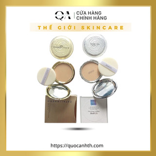 Phấn phủ Geo lamy Sempre Happy & Please Pact trắng và vàng