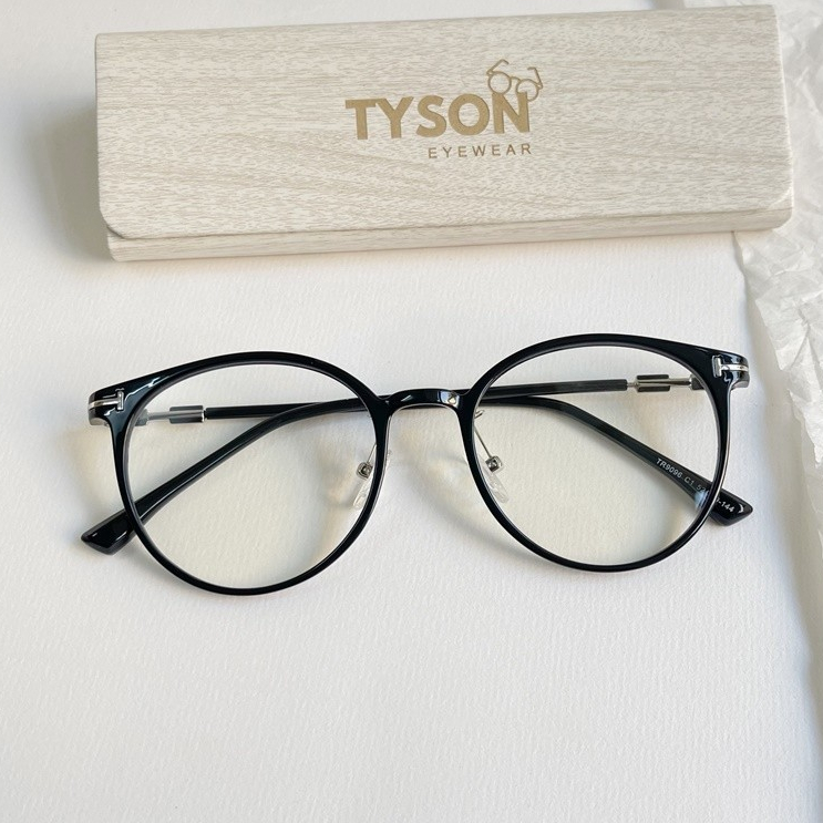 Gọng kính cận nhựa gọng kính tròn TYSON kính mắt thời trang nam nữ lắp cận kèm hộp khăn GỌNG KÍNH TY