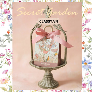 Hộp giấy đựng quà tặng Classy hình lục giác, họa tiết vintage có gắn quai cầm nhựa hoặc da, Q907