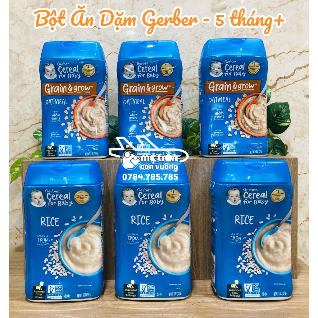 Bột ăn dặm Gerber vị yến mạch 227g