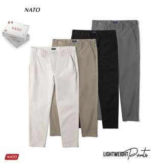 Quần Dài Chinos Nam CHRIS Vải Kaki Cotton Trơn Cao Cấp Trơn Đẹp Co Giãn Tag Chun Khaki NATO