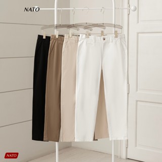 Quần Dài Chinos Nam CHRIS Vải Kaki Cotton Trơn Cao Cấp Trơn Màu Be Đẹp Co Giãn Tag Chun Khaki NATO