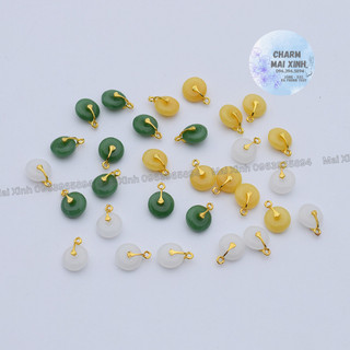 Đồng Điếu Trơn - Size 12mm - 3 Màu Sắc - Charm phụ kiện xâu phối vòng tay nam nữ phong thuỷ may mắn nam, nữ