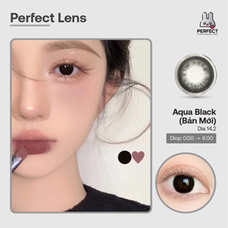 Lens Ảnh Mắt Thật, kính áp tròng AQUA BLACK và AQUA CHOCO BẢN MỚI dia 14.2 Pefect