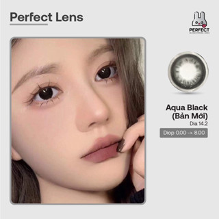 Lens Ảnh Mắt Thật, kính áp tròng AQUA BLACK và AQUA CHOCO BẢN MỚI dia 14.2