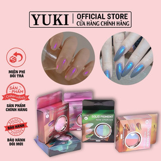 Bột tráng gương ánh cực quang dạng nén-tráng gương ombre nén -tráng gương nén 2 màu -tráng gương nail