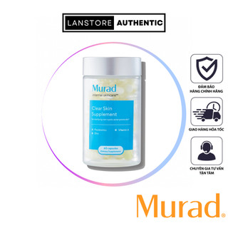 Viên giảm mụn Murad Clear Skin 60 viên Mẫu Mới Date 2026, viên uống ngừa mụn, da láng khỏe