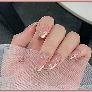 Móng Giả Đính Đá Đẹp - Nail Box Móng Tay Giả Đính Đá Kháng Nước - Kèm Keo Dán Móng | R168