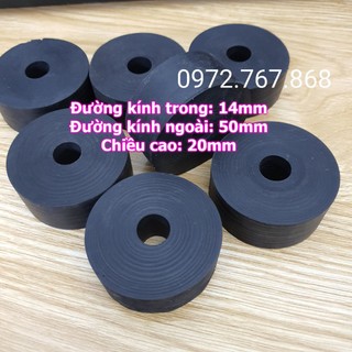 Đệm cao su 1420mm, đường kính trong 14mm, đường kính ngoài 50mm, cao 20mm