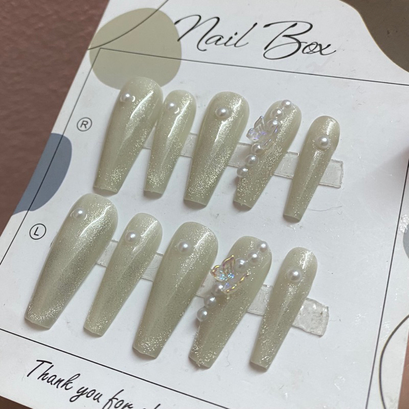 Nailbox xám mắt mèo charm bứm