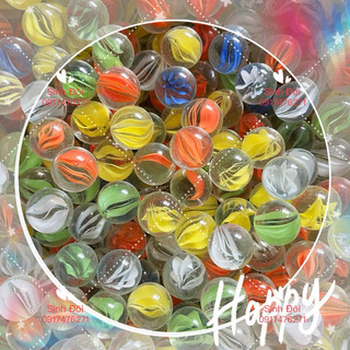 1 kg bi thuỷ tinh khía màu nhỏ 16mm - bi thuỷ tinh giá sĩ - bi ve truyền thống