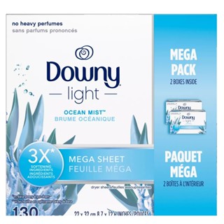 Giấy thơm sấy quần áo Downy Light Mega set 2 hộp (2 * 65) 130 tờ [Mỹ]