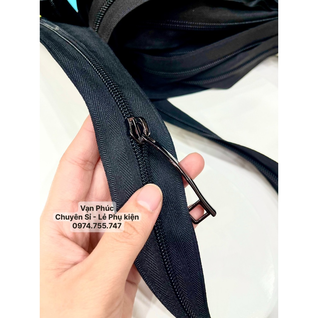 Combo Dây kéo đôi số + đầu kéo đôi số 8 Chống rạch dùng cho Vali