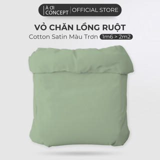 Vỏ Mền Lồng Được Ruột Cotton Satin Kích Thước 1m6 Đến 2m4 Hàn Quốc Cao Cấp Màu Trơn Nhiều Màu Mềm Mịn Thoáng Mát