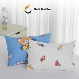 Vỏ gối kèm ruột size 35x50 chất liệu 100% Cotton nhiều họa tiết Mướt bedding