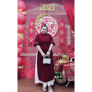 Sét Áo Dài Nhung Big Size (55kg đến 100kg) MS02.05