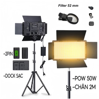 Đèn chụp ảnh studio Led 800 siêu sáng 50w. Đèn chụp ảnh sản phẩm, chụp hình xăm. Trần Chương - Đồ xăm trong tầm tay