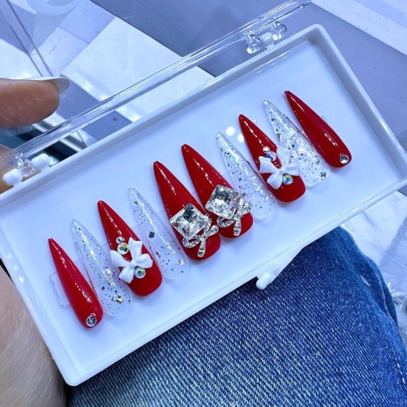 [Sỉ 18k] Nail box xịn được thiết kế tỉ mỉ- tặng kèm 1 lọ keo- sử dụng được nghìn lần