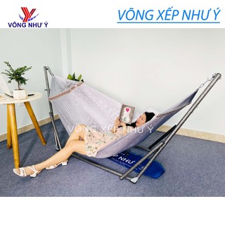  Võng xếp cao cấp Như Ý bảo hành 1 năm chính hãng khung võng thép sơn tĩnh điện dày chắc chắn lưới võng dày rộng đẹp 