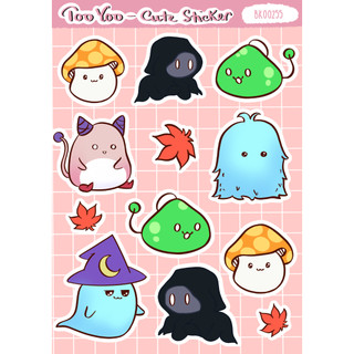 Tấm sticker Maplestory Monsters dễ thương cute TooYoo BK00255