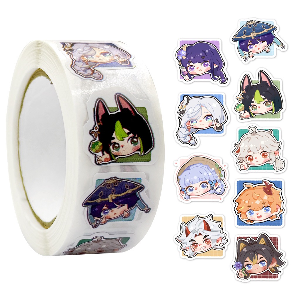 Cuộn sticker 500 tem nhiều mẫu xinh