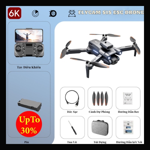 Flycam S1S Camera Kép 4K - Động Cơ Không Chổi Than Bay Ổn định, Cảm Biến Thông Minh Giúp Tránh Va Trạm | BigBuy360 - bigbuy360.vn