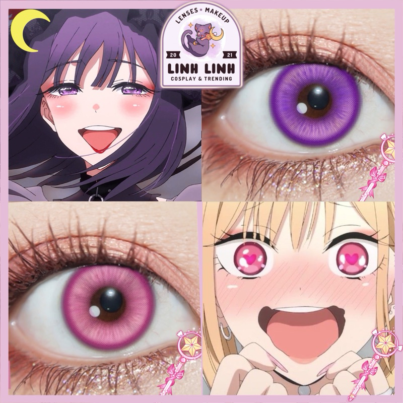 1 Cặp Lens 0 Độ Cosplay Marin / Shizuku Tan