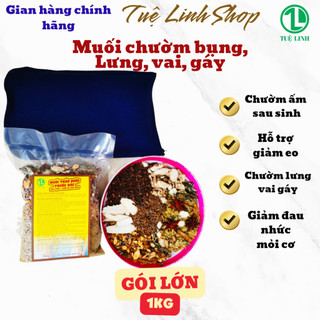 Set 1 kg muối thảo dược chườm bụng, lưng, vai gáy + 1 túi đựng muối