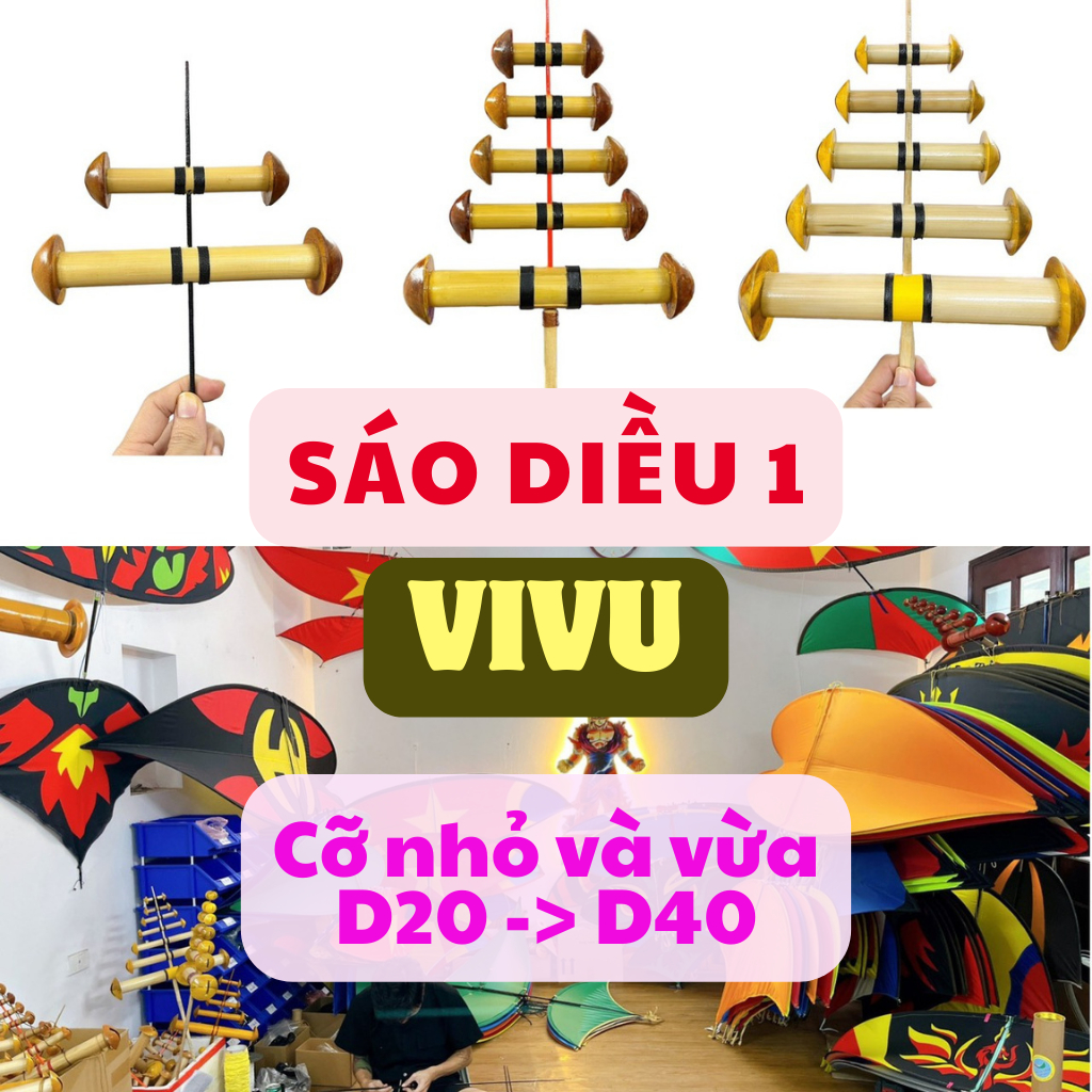 Sáo diều D20 D25 D30 D35 D40 cho diều 1m2 1m6 1m7 1m8 2m 2m5