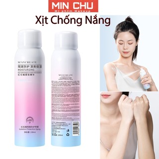 Xịt chống nắng, xịt trắng da maycreate 150ml