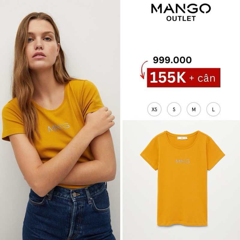 Áo thun nữ Mango size L | Hàng hiệu chính hãng