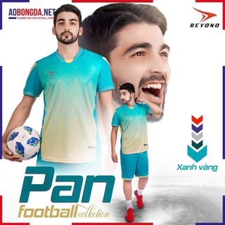 Bộ Quần Áo Bóng Đá Beyono Pan – Xanh Mint sẵn kho, giá tốt chất vải mềm mát mịn, thấm hút mồ hôi.