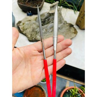 Set 2 Dũa kim cương lòng mo và Dũa kim cương tam giác 18x5cm