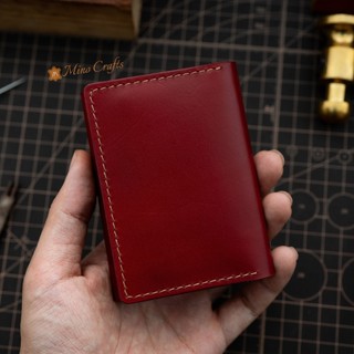 Mino Crafts - Ví gập size nhỏ - Da bò nhập khẩu - Đồ da Handmade
