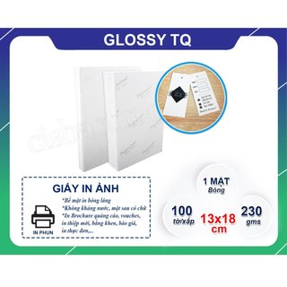 100 tờ giấy in ảnh glossy 230gms khổ 13*18