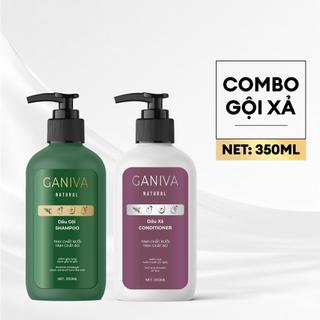 Combo Dầu Gội, Dầu Xả Bơ, Bưởi, Ganiva 350ml chăm sóc tóc giúp tóc mềm mịn chắc khỏe chống gãy rụng, nấm ngứa cho tóc