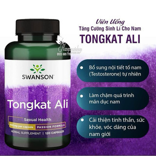 Tongkat ali swanson passion 400mg chai 120 viên date 2025