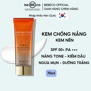 Kem chống nắng nâng tone -trắng da kiềm dầu chống lão hóa da giúp giữ ẩm cho da BEBECO SPF50+ PA +++ lọ 70ml